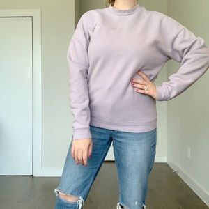 Pacsun Boxy Fit Light Purple Crewneck Sweatshirt Unisex